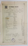 TESTIMONIU SCOLAR , ACORDAT DE SCOALA MEDIE DE CONFESIUNE GRECO - ORIENTALA DIN BRASOV , 1911, TEXT IN LIMBA ROMANA !