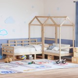 Set pat de zi/bancă cu acoperiș, 90x200 cm, lemn masiv de pin