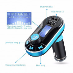 *Modulator FM &amp;amp; Car Kit Bluetooth - Incarcator cu Doua Porturi USB foto