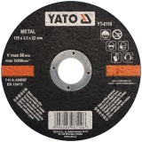 Yato YT-6110 - Set discuri abrazive pentru debitator de metal 125x22x3.2 mm 10 bucati
