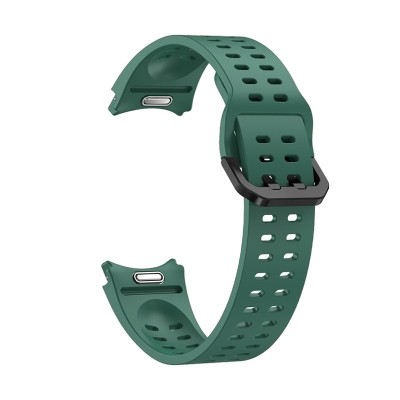 Curea marca THD, compatibila Galaxy Watch6/Classic, Galaxy Watch5/Pro, modelul sport cu orificii, culoarea verde foto