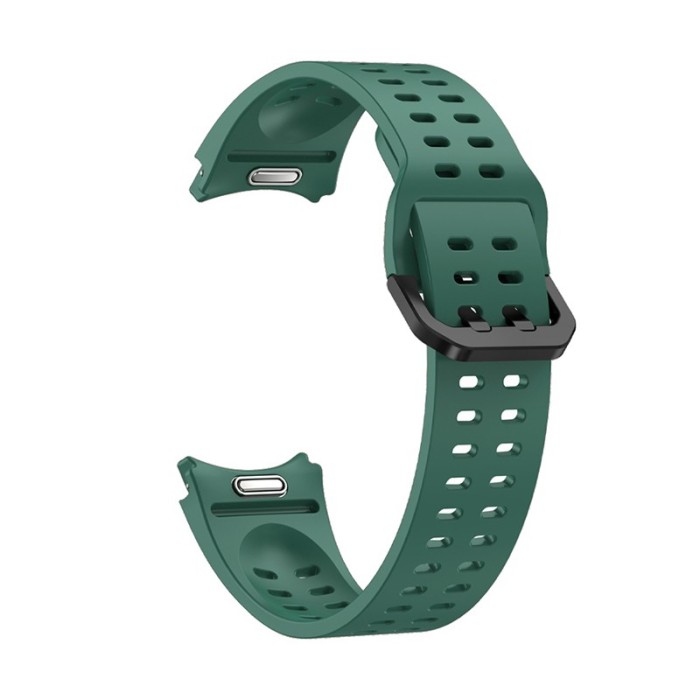 Curea marca THD, compatibila Galaxy Watch6/Classic, Galaxy Watch5/Pro, modelul sport cu orificii, culoarea verde
