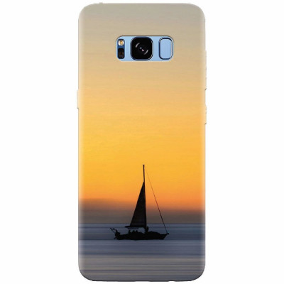 Husa silicon pentru Samsung S8 Plus, Wind Sail Boat Ocean Sunset foto