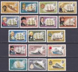 DB1 Colonii Antigua 1970 Corabii si Capitani celebri 17 v. MNH