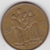 Moneda Romania 20 Lei 1930 Hora Argint
