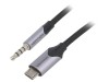 Cablu Audio Jack 3,5mm la USB Micro B 2m Negru, Vention