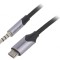 Cablu Audio Jack 3,5mm la USB Micro B 2m Negru