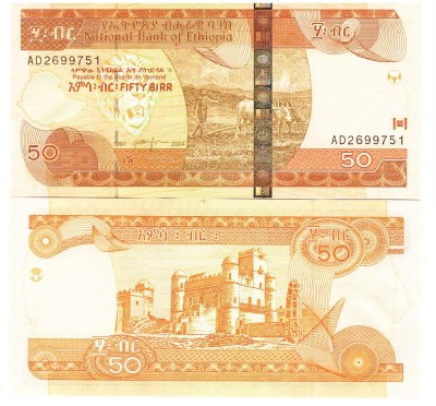 Etiopia 50 Birr 2004 P-51 UNC foto