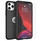 Husa Samsung Galaxy A9 2018 Full Cover 360 Negru + Folie de protectie