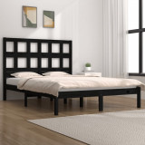 VidaXL Cadru pat 5FT King Size, negru, 150x200 cm, lemn masiv de pin