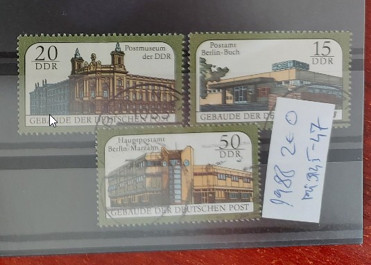 TS21 - Timbre serie DDR 1988 Mi3145-47