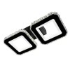 Lustra LED cristal QUADRIS 24W, 2 Patrate, lumina Rece/Calda/Neutra, Dimabila, Negru ModernLight Concept, Alessandro DESIGN