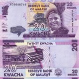 MALAWI 20 kwacha 2016 UNC!!!