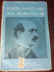VASILE ALECSANDRI POEZII POPULARE ALE ROMANILOR foto