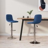 VidaXL Scaune de bar, 2 buc., albastru, material textil