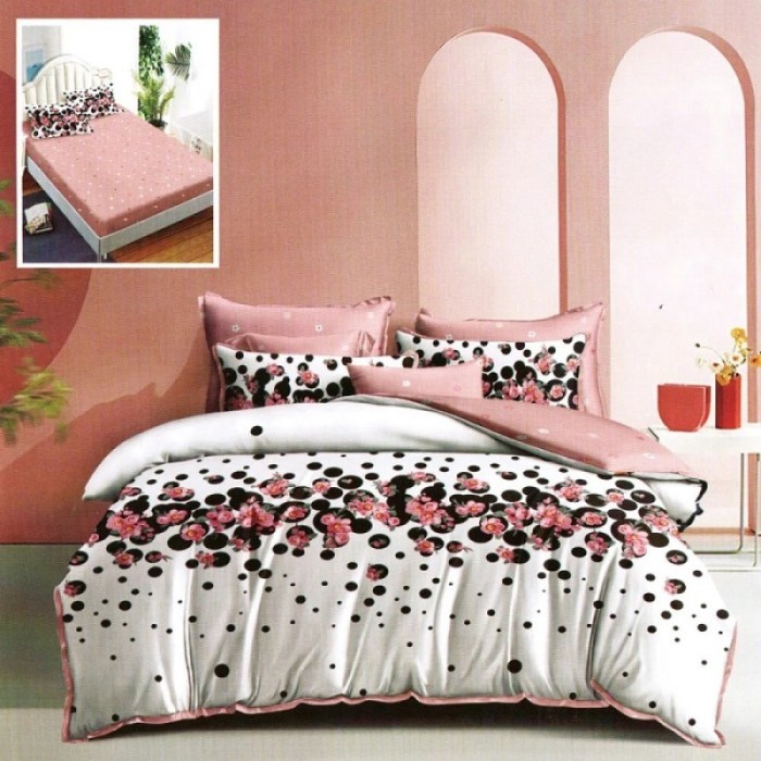 LENJERIE FINET 6 PIESE CU HUSĂ &ndash; 160&times;200 ȘI 180&times;200 (HF6P77) - 160x200