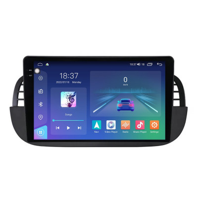 Navigatie dedicata cu Android Fiat 500 2007 - 2015, negru, 8GB RAM, Radio GPS foto