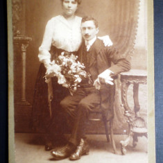 P.302 FOTOGRAFIE VECHE CCA 1900 ERZSÉBETFALVA Németh Ferencz 21/13cm pe carton