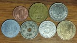 Romania - set 7 monede diferite 1906-2019 - 1 leu 5 10 20 1000 lei + 10 50 bani - impecabile !