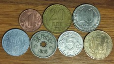Romania - set 7 monede diferite 1906-2019 - 1 leu 5 10 20 1000 lei + 10 50 bani - impecabile !