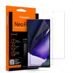 Folie Protectie Ecran Spigen pentru Samsung Galaxy Note 20 Ultra N985 / Samsung Galaxy Note 20 Ultra 5G N986, Plastic, Neo Flex HD, Set 2 Bucati AFL01