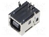 Conector USB B, versiune USB 2.0, in unghi 90&deg;, GCT - USB1030-GF-P-B-B