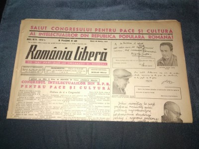 ZIARUL ROMANIA LIBERA 29 MARTIE 1949 foto