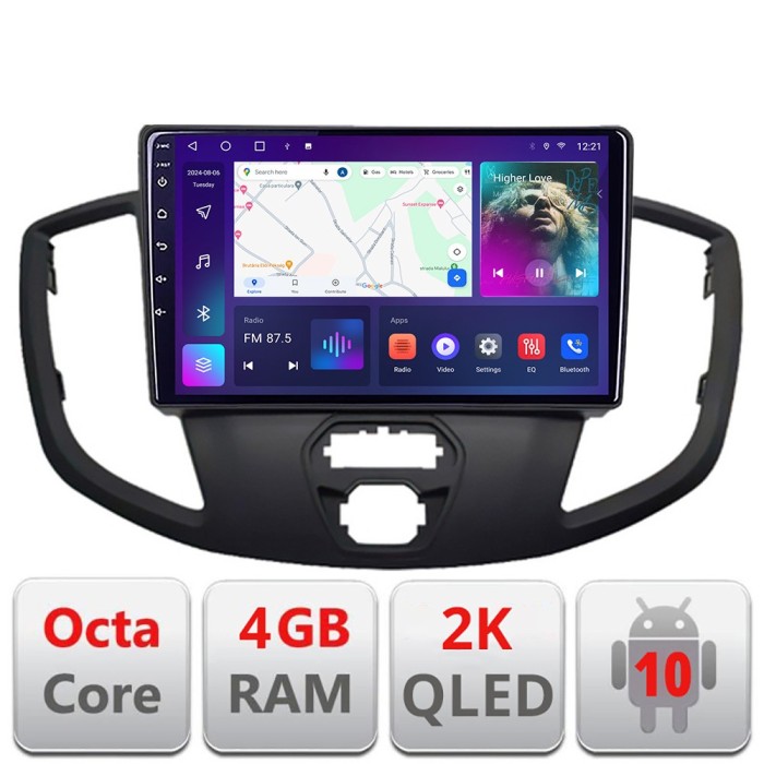 Navigatie Ford Transit V363 2015-2021 Android ecran Qled 2K Octa core 4+32 Kit-custom+EDT-E409-2K CarStore Technology