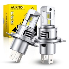 Set 2 becuri Auxito&reg; Turbo H4/9003/HB2 LED, 60w/set, CANBUS, cu ventilator integrat