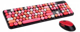 Cumpara ieftin Kit tastatura + mouse Serioux Retro 9900RD, wireless 2.4GHz,