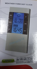 Statie Meteo Wireless cu Afisaj LCD Iluminat, Temperatura, Umiditate, Data, Alar foto