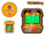 Tester Priza HESST30011 &ndash; tester electric priza cu afisaj LCD si functie test RCD 90-250V