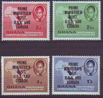 C4689 - Ghana 1958 - Independenta 4v,supratipar neuzat,perfecta stare foto