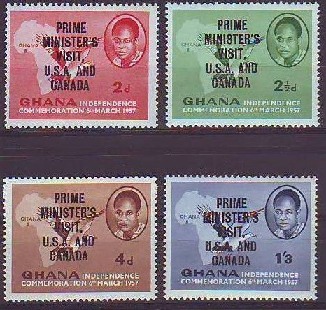 C4689 - Ghana 1958 - Independenta 4v,supratipar neuzat,perfecta stare