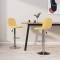 Scaune de bar, 2 buc., galben, material textil - 2