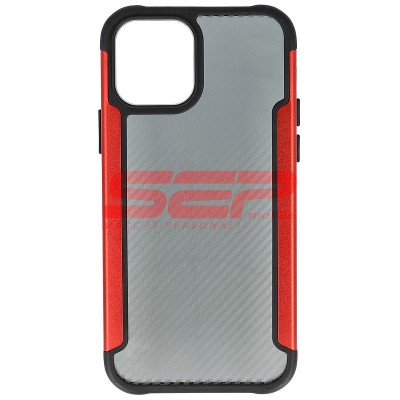 Toc TPU+PC Carbon Fiber Apple iPhone 12 Red foto