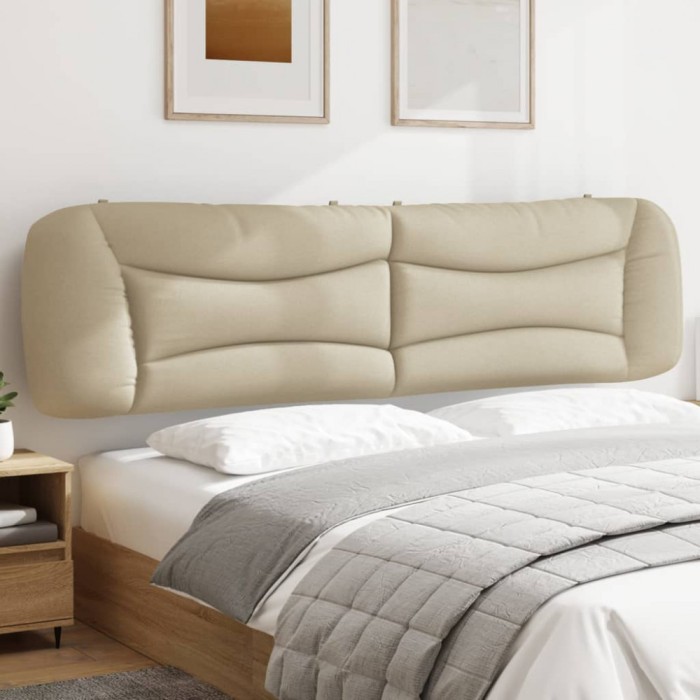 vidaXL Pernă pentru tăblie de pat, crem, 200 cm, material textil 374621