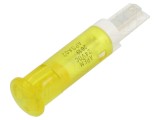 Lampă de control LED galbenă, &Oslash;8mm, 24V DC, APEM