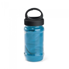 Set sticla cu maner, 440 ml si prosop sport 30 x 80 cm, albastru