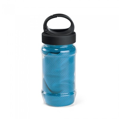 Set sticla cu maner, 440 ml si prosop sport 30 x 80 cm, albastru foto