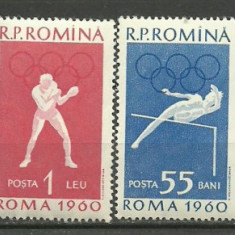 1960 - Jocurile Olimpice Roma II, serie neuzata