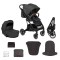 Carucior 2 in 1 Skiddou Moss Onyx, Negru