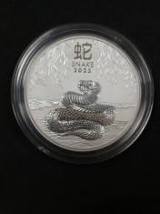 Australia 2025 - 2 dolari - Anul șarpelui, 2 OZ - monedă de argint BU foto