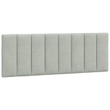 Cumpara ieftin Perna tablie de pat, Hanko, gri deschis, 140 cm, catifea