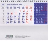 Calendar de birou blue, triptic 6 coli 2026
