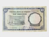 Cumpara ieftin Rara! Nigeria 10 Shillings 1968,bancnota din imagini la cel mai mic pret