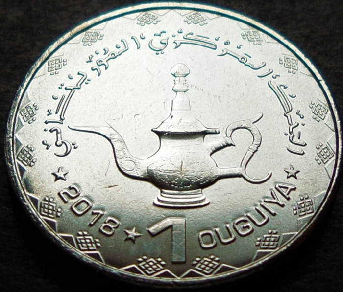 Moneda exotica 1 OUGUIYA - MAURITANIA , anul 2018 * cod 944 A = UNC