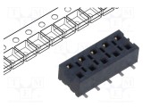 Conector şiruri pini mamă SAMTEC 10 pini 2,54mm aurit SMT soclu rolă