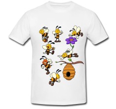 Tricou &amp;quot; Hard working bees &amp;quot; foto