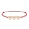 Bratara cu 3 inimi personalizate cu nume - argint 925 placat cu aur roz